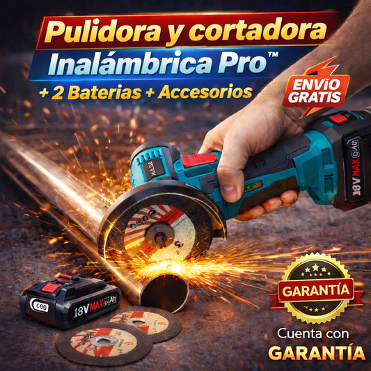 PULIDORA Y CORTADORA INALÁMBRICA PRO™ 2 BATERIAS+ ACCESORIOS