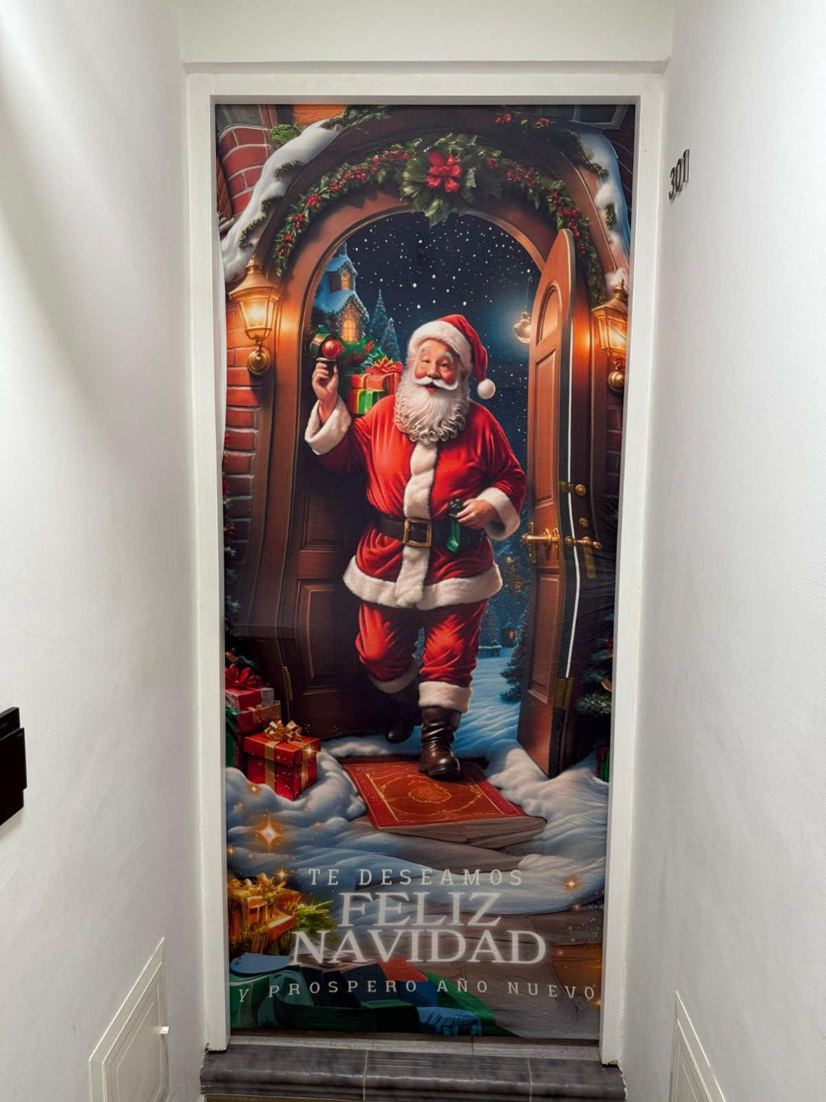 FORRO NAVIDEÑO PARA PUERTA